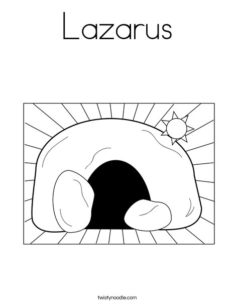 Lazarus Coloring Page Twisty Noodle Empty Tomb Coloring Page