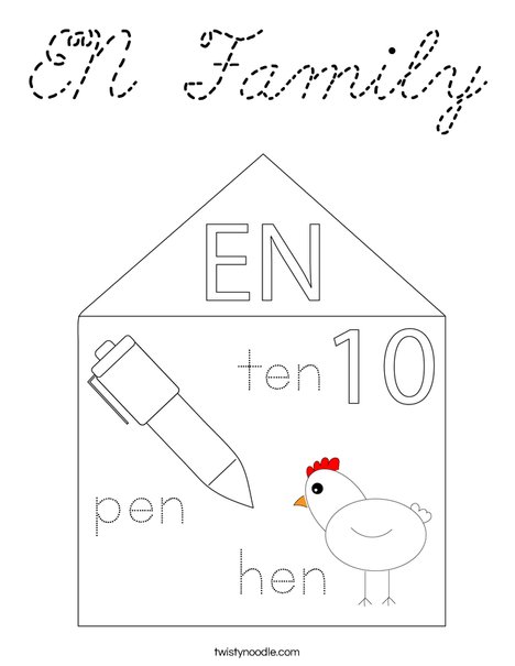 EN Family Coloring Page