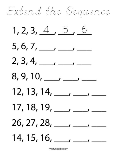 Extend the Sequence Coloring Page