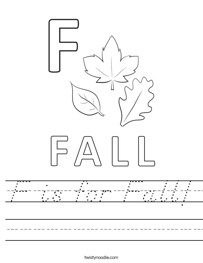 F is for Fall! Worksheet