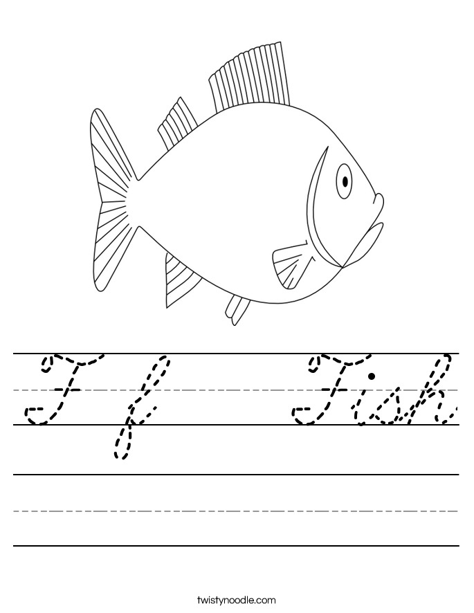 F f   Fish Worksheet