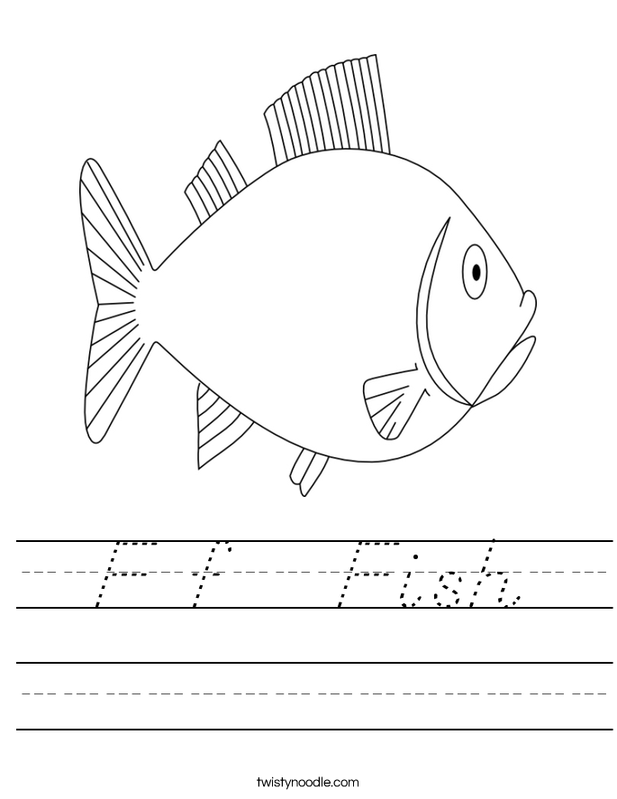 F f   Fish Worksheet