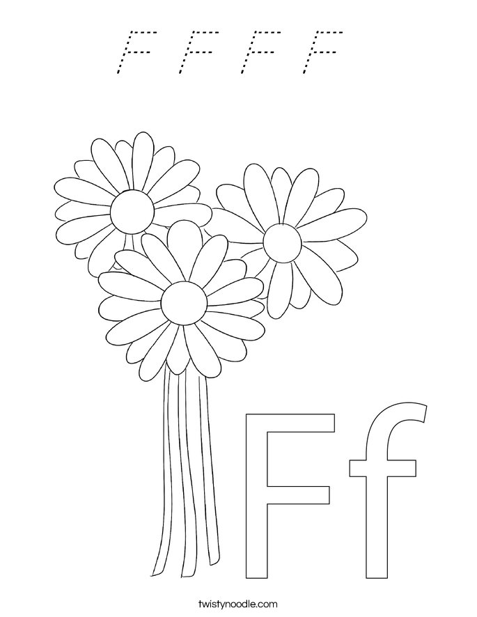 F F F F  Coloring Page