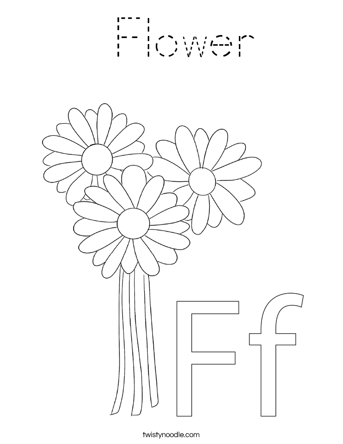 Flower Coloring Page