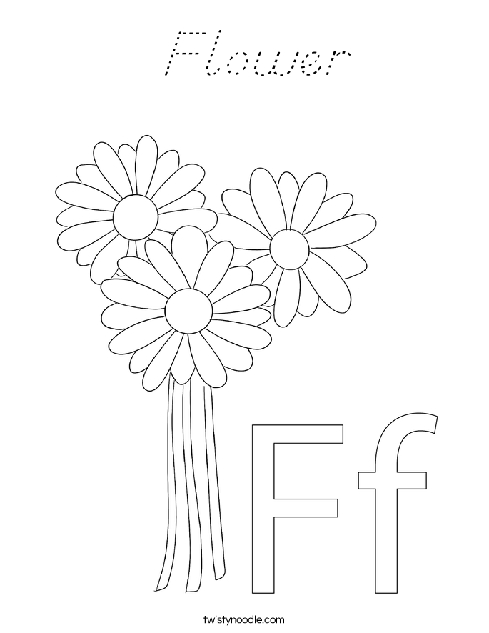  Flower Coloring Page