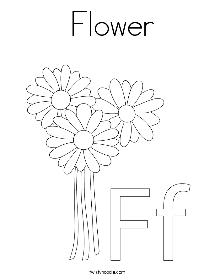  Flower Coloring Page