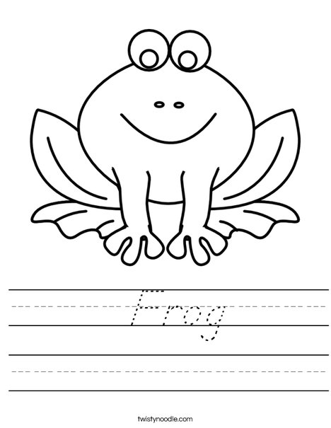 F is for Frog Worksheet