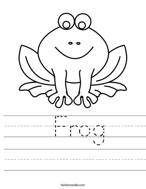 F is for Frog Worksheet