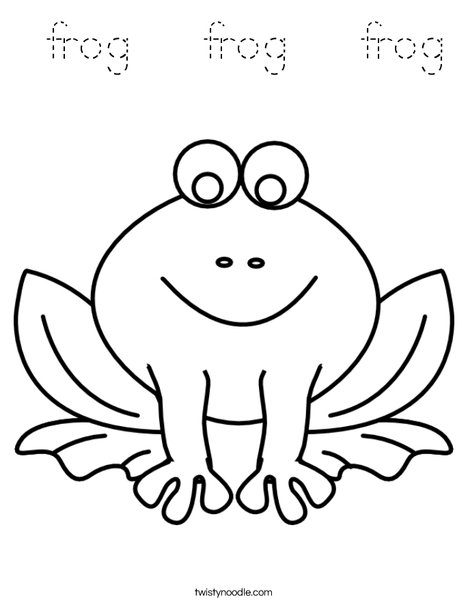 F is for Frog Coloring Page