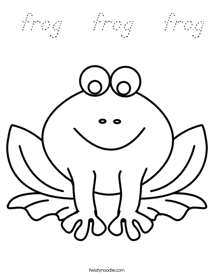  frog   frog   frog Coloring Page