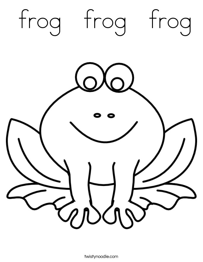  frog   frog   frog Coloring Page