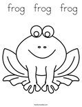  frog   frog   frog Coloring Page