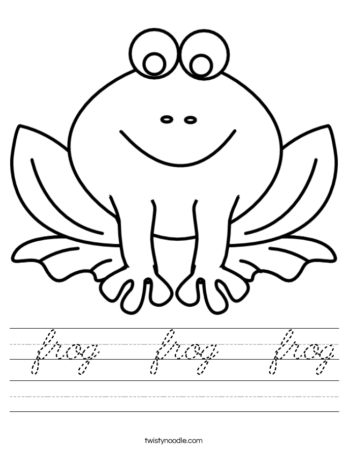  frog   frog   frog Worksheet