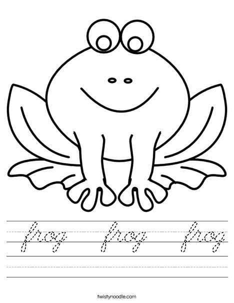 F is for Frog Worksheet