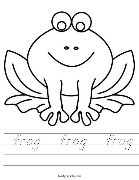 F is for Frog Worksheet