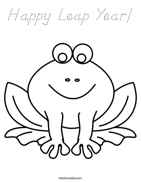 F is for Frog Coloring Page