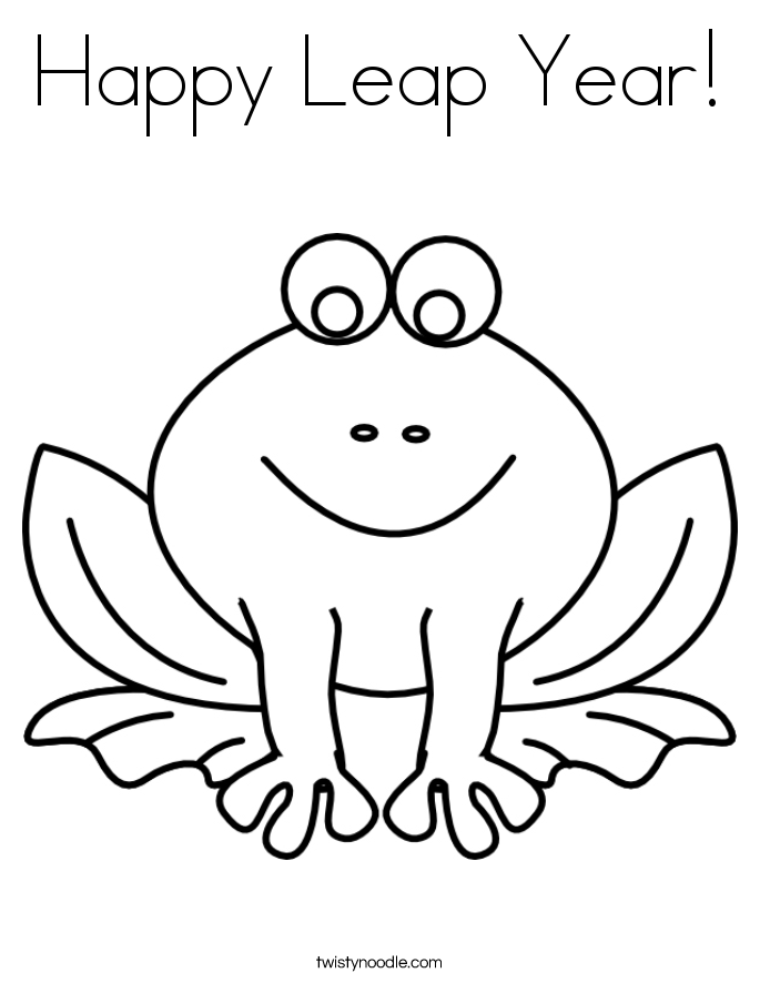 Happy Leap Year! Coloring Page