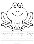 Hoppy Leap Day Worksheet