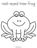 red-eyed tree frog Coloring Page