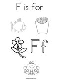 F is for  Coloring Page