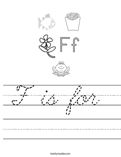 F is for Worksheet