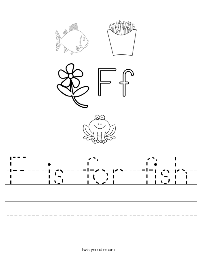 F is for fish Worksheet