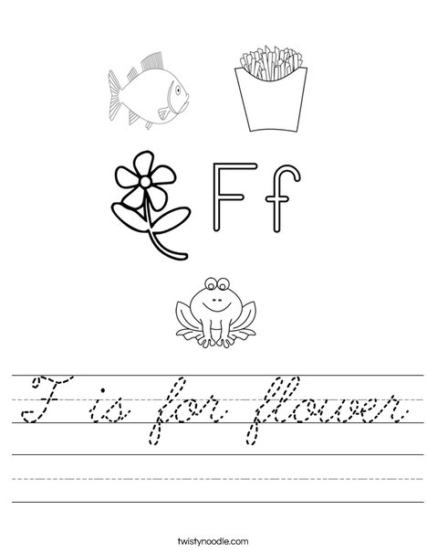 F is for Worksheet