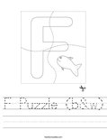 F Puzzle (b&w) Worksheet