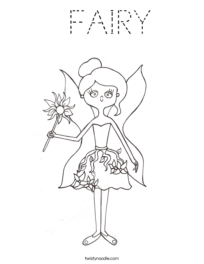  FAIRY Coloring Page