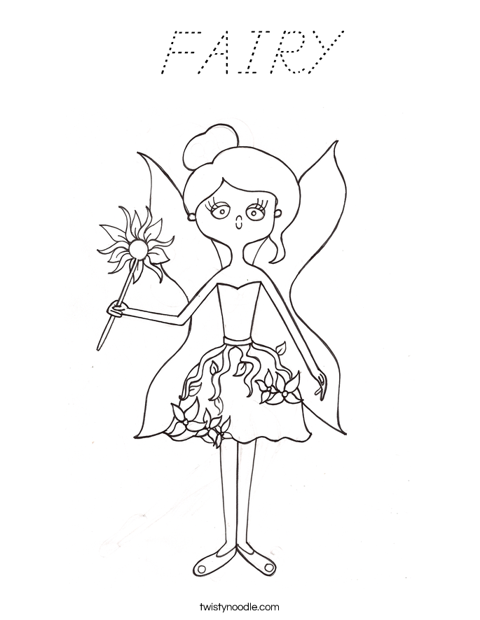  FAIRY Coloring Page