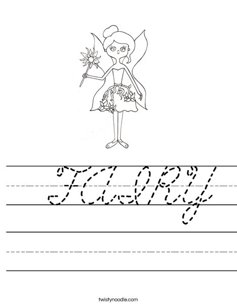 Fairy by Melissa Worksheet