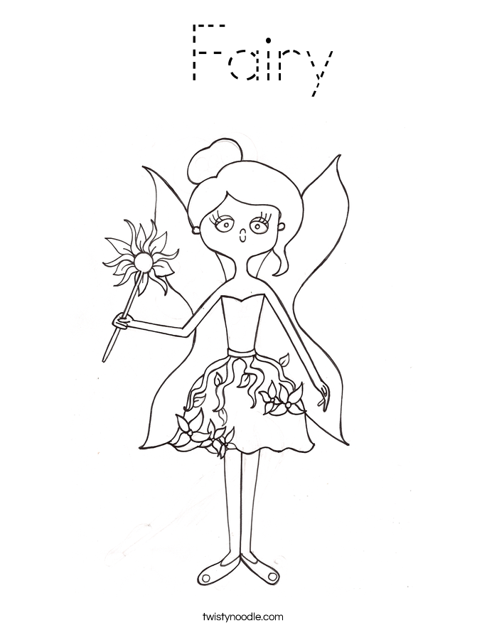 Fairy Coloring Page