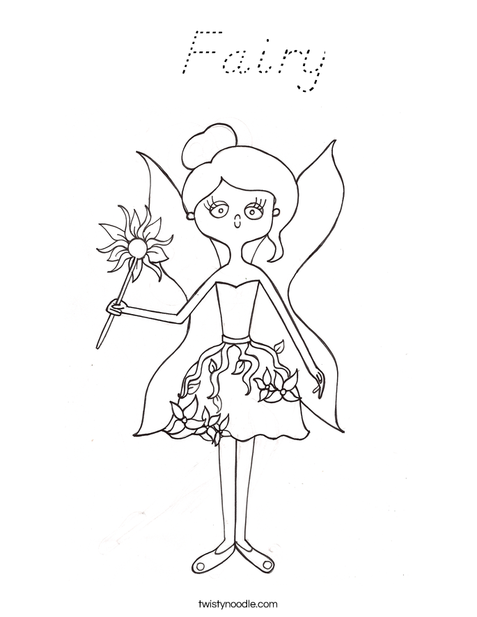  Fairy Coloring Page