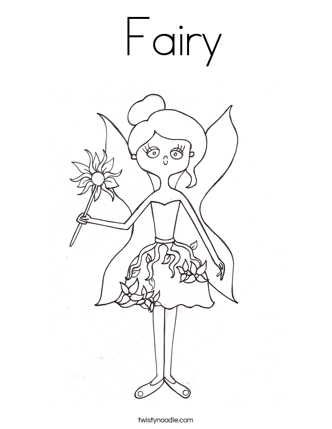  Fairy Coloring Page