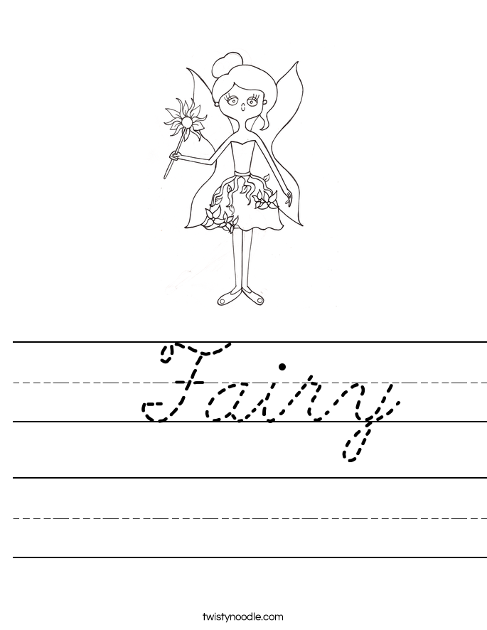  Fairy Worksheet