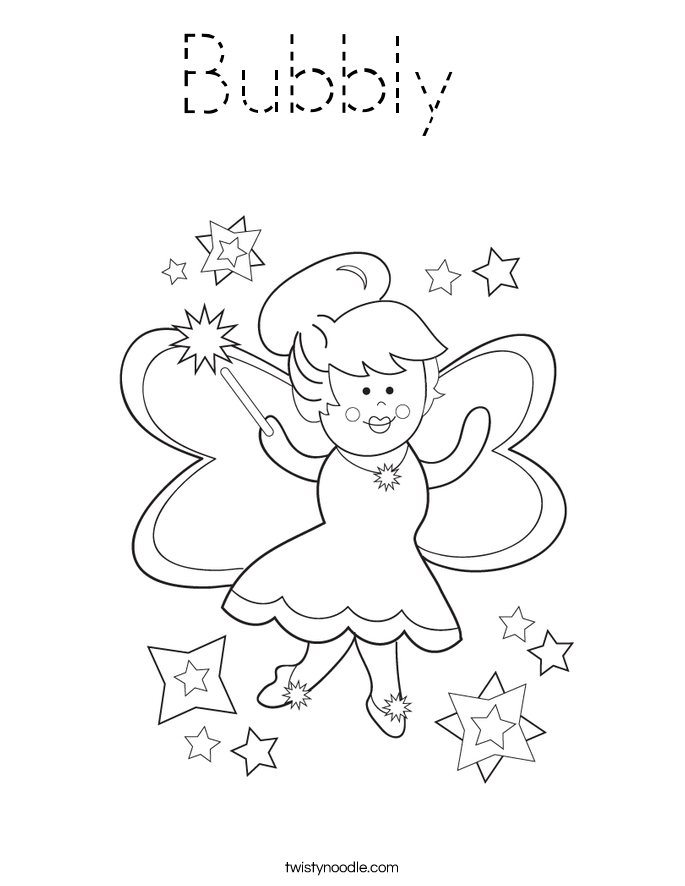 Bubbly  Coloring Page
