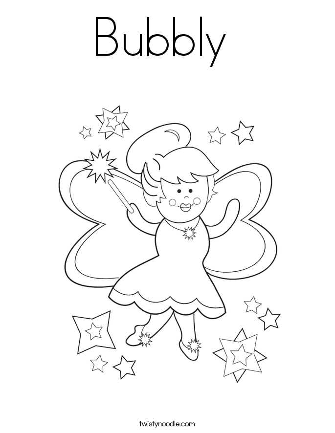 Bubbly  Coloring Page