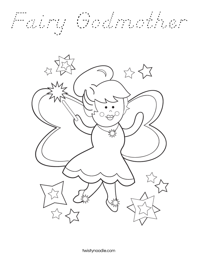 Fairy Godmother Coloring Page