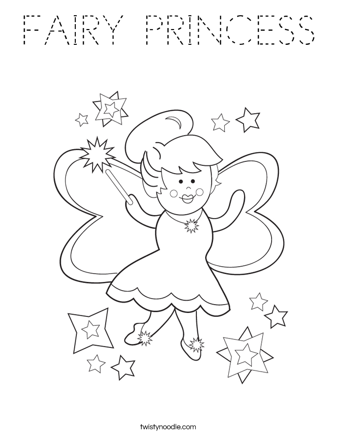 FAIRY PRINCESS Coloring Page