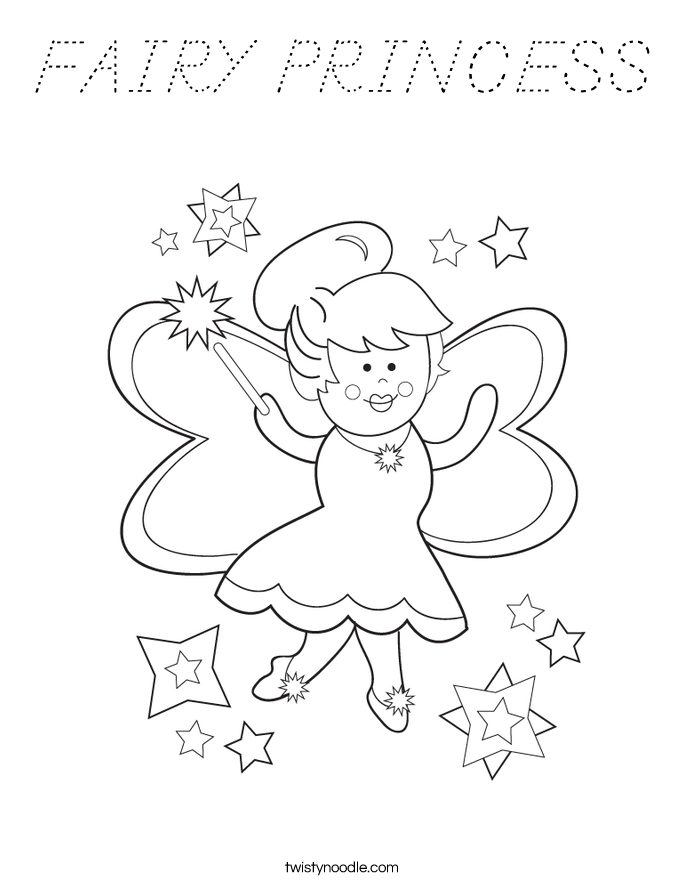 FAIRY PRINCESS Coloring Page