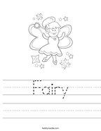 Fairy Handwriting Sheet