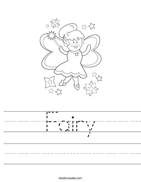 Fairy Worksheet Twisty Noodle Fairy Worksheet Twisty Noodle