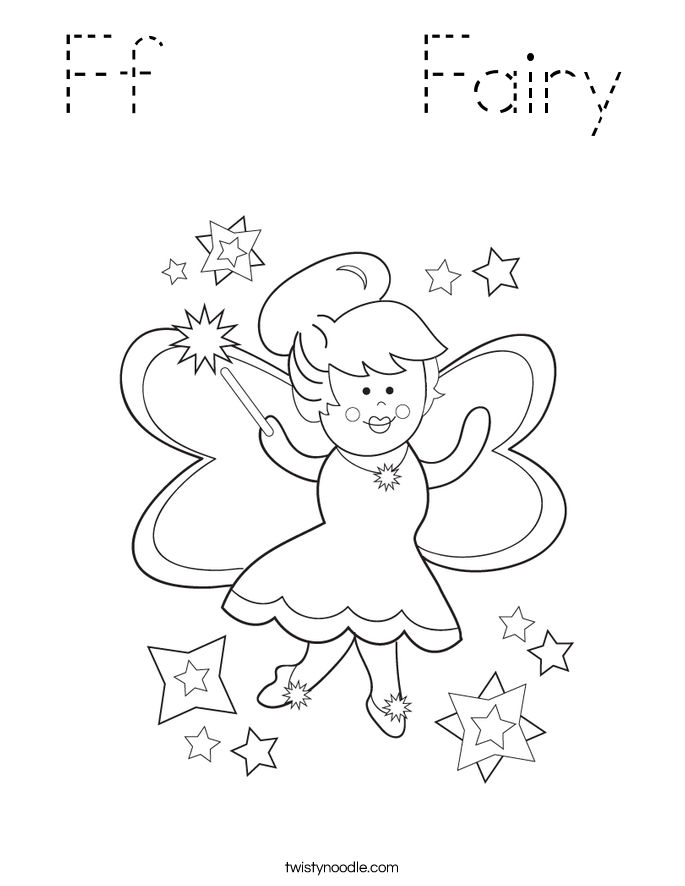 Ff     Fairy Coloring Page