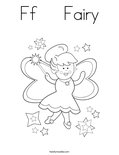 Ff     Fairy Coloring Page