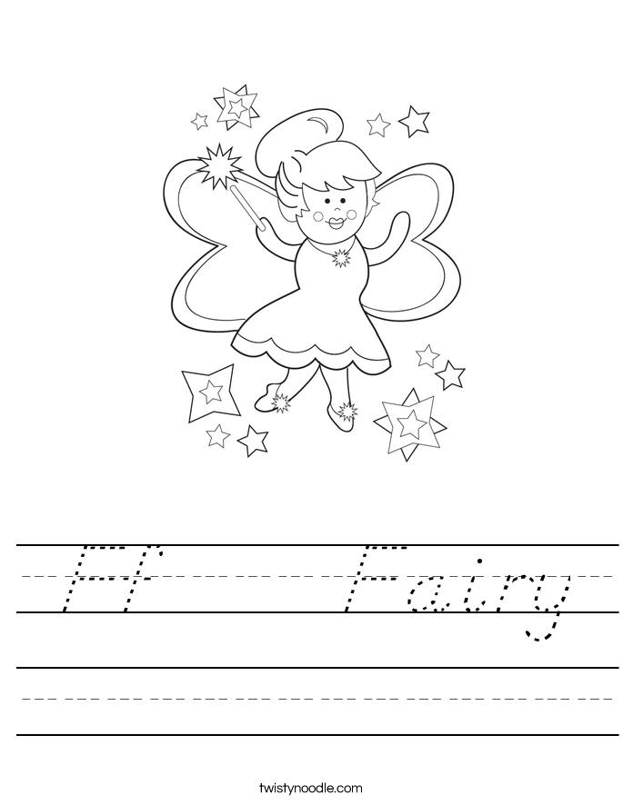 Ff     Fairy Worksheet