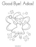 Good Bye! Adios! Coloring Page