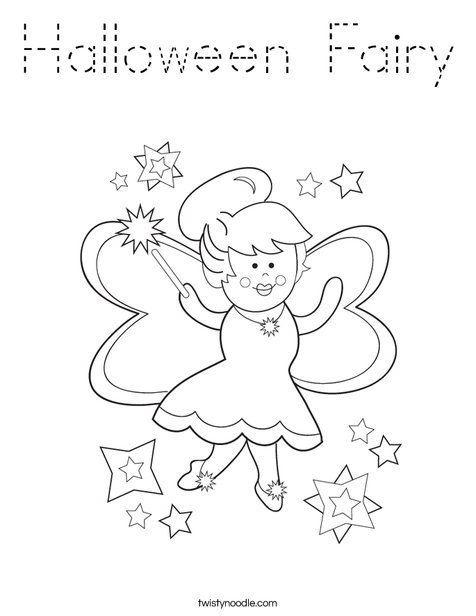 Halloween Fairy Coloring Page