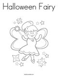 Halloween FairyColoring Page