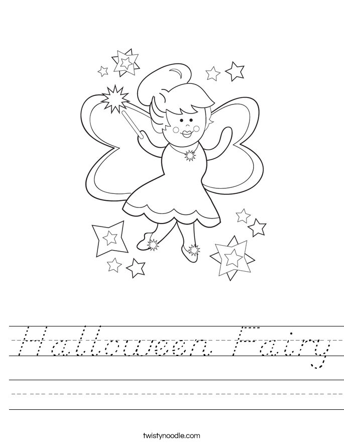 Halloween Fairy Worksheet