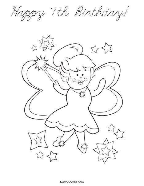 Fairy Coloring Page